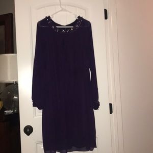 Purple shift dress